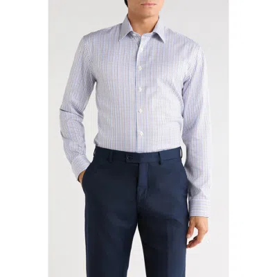 Nordstrom Check Trim Fit Dress Shirt In Blue