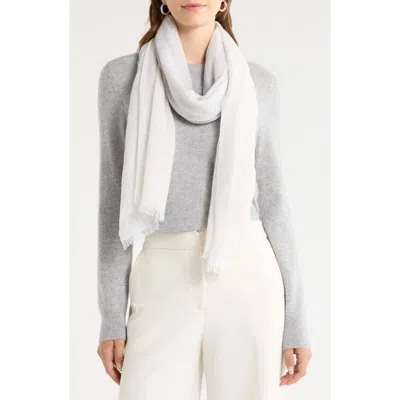 Nordstrom Checker Cashmere Scarf In Grey- Ivory