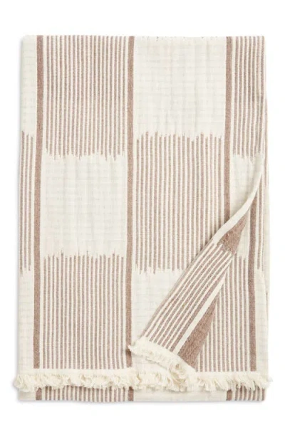 Nordstrom Checkered Cotton Throw Blanket In Brown Bitter Multi