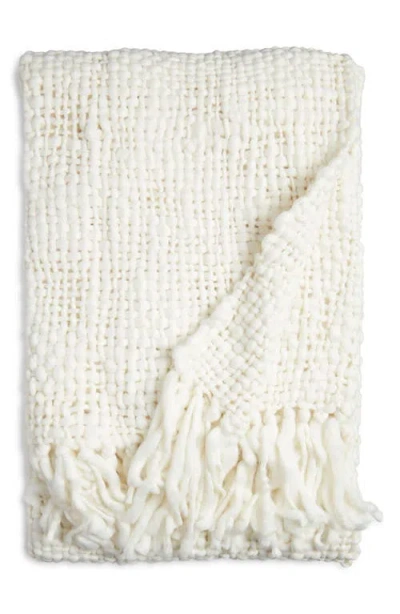Nordstrom Chunky Handwoven Throw Blanket In Ivory Marshmallow