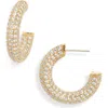 NORDSTROM NORDSTROM CHUNKY PAVÉ HOOP EARRINGS