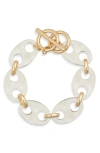 Nordstrom Chunky Resin Mariner Link Bracelet In Gold