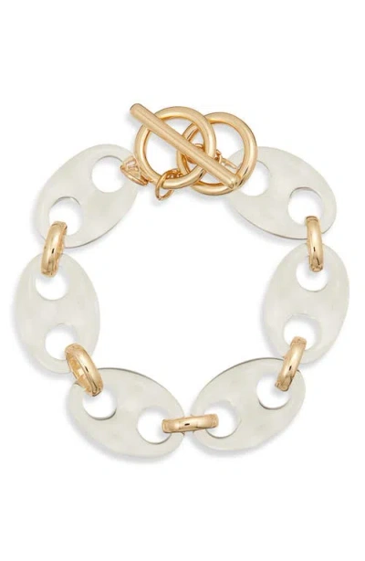 Nordstrom Chunky Resin Mariner Link Bracelet In Gold