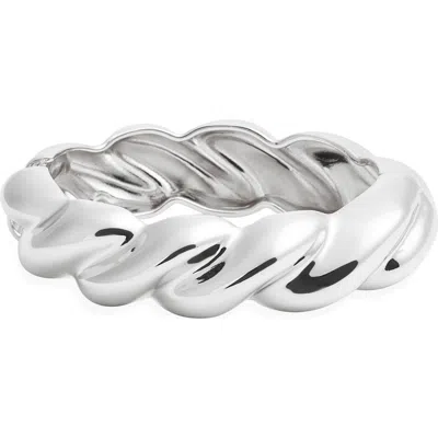 Nordstrom Chunky Twist Hinge Cuff Bracelet In Silver