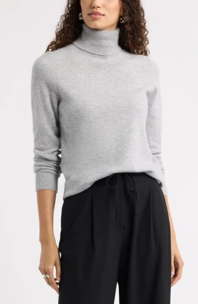 Nordstrom Classic Cashmere Turtleneck Sweater In Gray