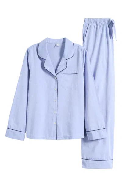 Nordstrom Classic Cotton Pajamas In Blue Chambray
