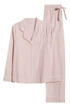 Nordstrom Classic Cotton Pajamas In Pink Beauty Skinny Stripe