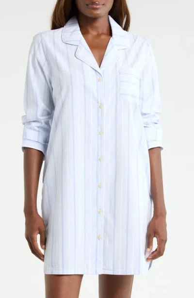 Nordstrom Classic Piped Cotton Nightshirt In Multi