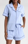 Nordstrom Classic Short Cotton Pajamas In Blue