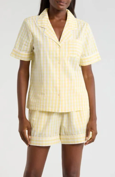 Nordstrom Classic Short Cotton Pajamas In Yellow