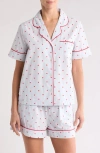 Nordstrom Classic Short Cotton Pajamas In Blue Drift Striped Heart