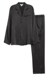 Nordstrom Classic Washable Silk Pajamas In Black