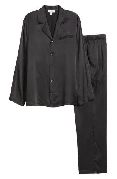 Nordstrom Classic Washable Silk Pajamas In Black