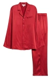 Nordstrom Classic Washable Silk Pajamas In Red Rio