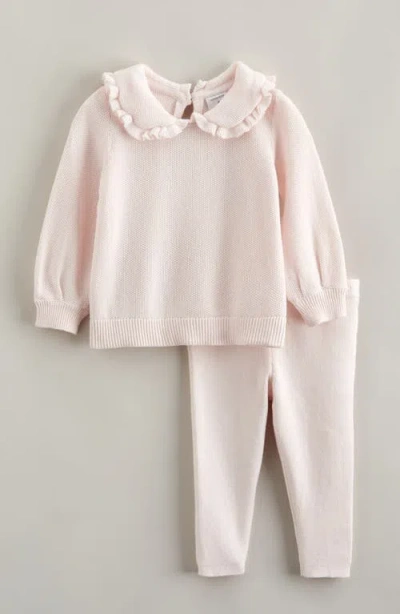 Nordstrom Babies'  Collared Sweater & Leggings Set In Pink