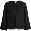 Nordstrom Collarless Bouclé Jacket In Black