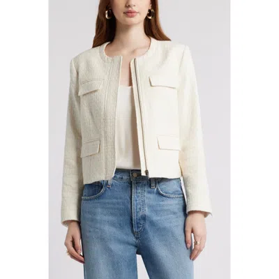 Nordstrom Collarless Jacket In Neutral