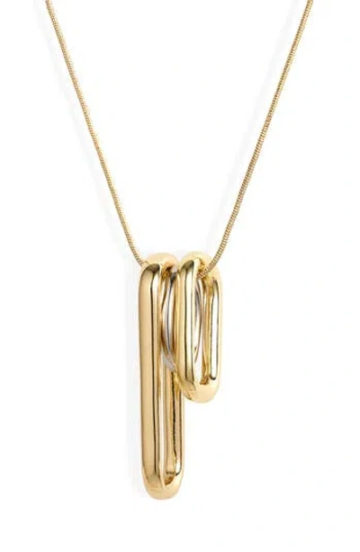 Nordstrom Collected Rings Slider Pendant Necklace In Gold