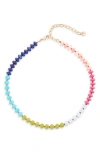 Nordstrom Color Pop Beaded Necklace In Bright Rainbow Combo