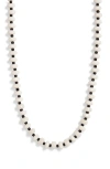 Nordstrom Color Pop Beaded Necklace In Ivory- Black Combo