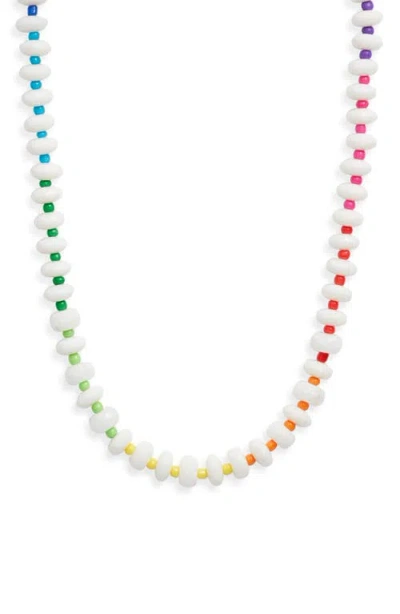 Nordstrom Color Pop Beaded Necklace In Neutral