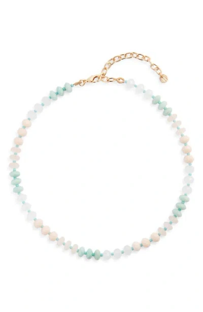 Nordstrom Color Pop Beaded Necklace In Pastel- Turquoise Combo