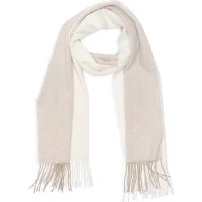 Nordstrom Colorblock Cashmere Scarf In Neutral