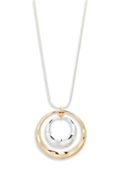 Nordstrom Concentric Circle Pendant Necklace In Neutral