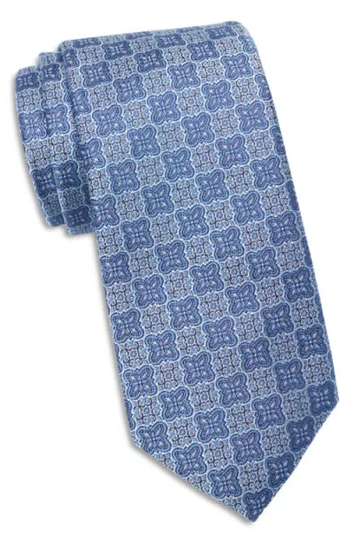 Nordstrom Conklin Geometric Medallion Silk Tie In Blue