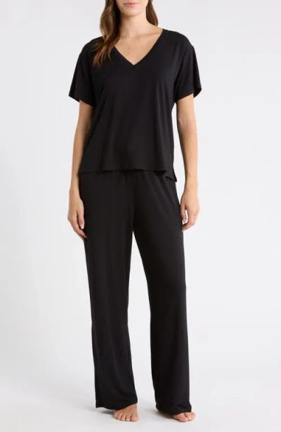 Nordstrom Cool Touch Jersey Pajamas In Black