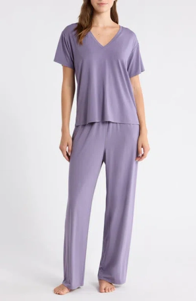 Nordstrom Cool Touch Jersey Pajamas In Purple