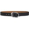 Nordstrom Cora Oval Buckle Leather Belt In Multi