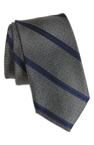 Nordstrom Cora Stripe Silk Tie In Gray