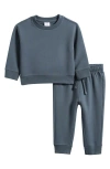 Nordstrom Babies'  Core Fleece Sweatshirt & Joggers Set In Blue Weather