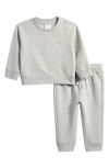 Nordstrom Core Fleece Sweatshirt & Joggers Set In Grey Light Heather