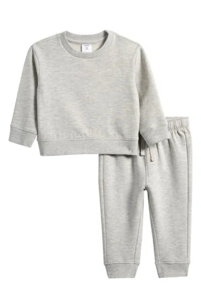 Nordstrom Babies'  Core Fleece Sweatshirt & Joggers Set In Grey Light Heather