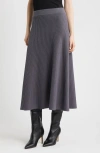 Nordstrom Cotton & Cashmere A-line Midi Sweater Skirt In Animal Print