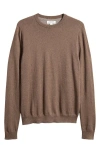 Nordstrom Cotton & Cashmere Crewneck Sweater In Brown Marl