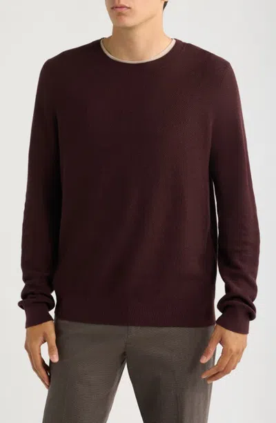 Nordstrom Cotton & Cashmere Crewneck Sweater In Black