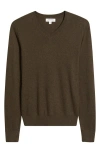 Nordstrom Cotton & Cashmere V-neck Sweater In Green