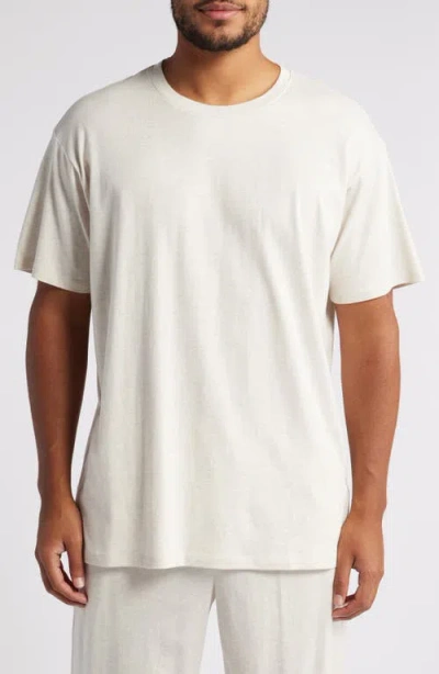 Nordstrom Cotton & Modal Crewneck T-shirt In Beige Oatmeal Light Heather