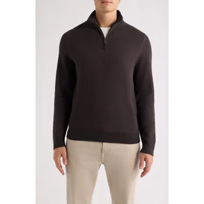 Nordstrom Cotton & Wool Jacquard Pullover In Brown