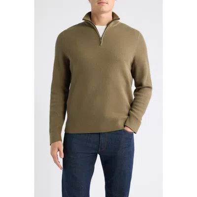 Nordstrom Cotton & Wool Jacquard Pullover In Green