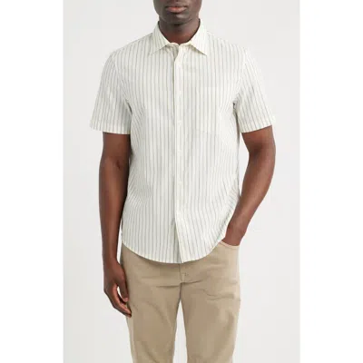 Nordstrom Cotton Blend Seersucker Button-up Shirt In White