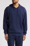 Nordstrom Organic Cotton Blend Thermal Hoodie In Blue