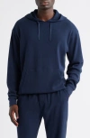 Nordstrom Cotton Blend Thermal Hoodie In Blue