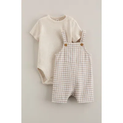 Nordstrom Babies'  Cotton Bodysuit & Shortalls Set In Pattern