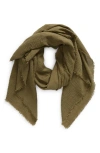 Nordstrom Cotton Crinkle Scarf In Green