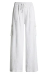 Nordstrom Cotton Gauze Cover-up Cargo Pants In White