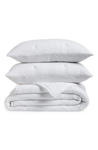 Nordstrom Cotton Gauze Quilt & Shams Set In White